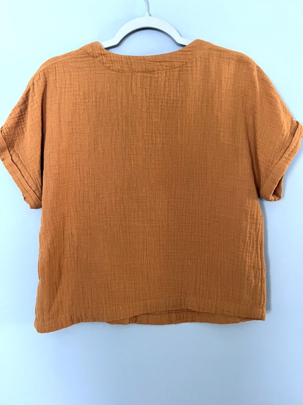 Universal Thread Cotton Gauze Top (Orange) S - Picture 4 of 9